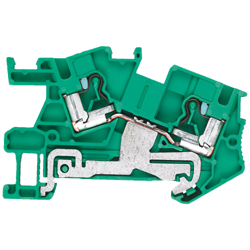 PE Insta through-type terminal 6 mm2, 8.2 mm wide green-yellow