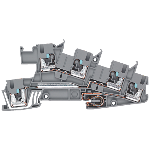Installation terminal PE, L, L 2.5 mm2, 5.2 mm width gray