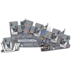 Installation terminal PE, L, L 2.5 mm2, 5.2 mm width gray