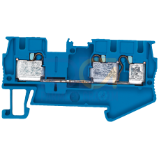 Through-type terminal 4 mm2, 6.2 mm width blue 3 terminal points