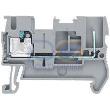hybrid 2.5 mm2, 2.5 mm2, 5.2 mm width gray COMBI and IPO connection