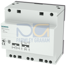 Safety transformer, 40 VA primary 230 V AC, 50 Hz, secondary 2x12 V/24 V AC with PTC protection.