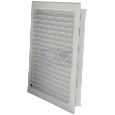 Outlet filter, Extract: W: 292 mm, H: 292 mm, RAL 7035, IP54,