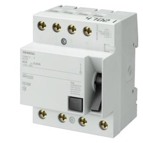 Residual current operated circuit breaker, 4-pole, type F, short-time delayed, In: 63 A, 30 mA, Un A