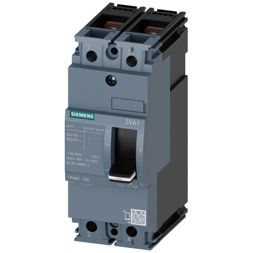 Circuit Breaker 3Va1 Iec Frame 160 Breaking Capacity Class S Icu=36Ka @ 415V 2-Pole