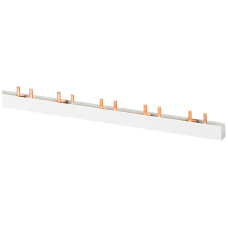 Pin busbar, 4-phase 10 mm2, 52 MW, insulation, gray, can be cut for AFDD