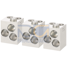 accessory for VL630, multiple feed-in terminal for Cu/Al for 2 conductors per terminal 1 set = 4 uni