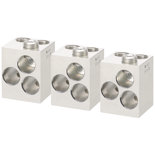 accessory for VL630, multiple feed-in terminal for Cu/Al for 2 conductors per terminal 1 set = 4 uni