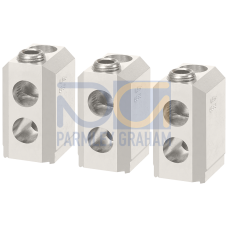 accessory for VL400, multiple feed-in terminal for Cu/Al for 2 conductors per terminal 1 set = 3 uni