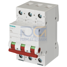 OFF switch 63 A 3-pole, with red handle.