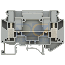 Instrument isolating terminal, 6 mm2 through-type, screw fixing, 2 connections, isolating