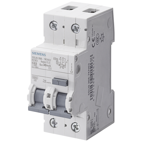 RCBO, 6 kA, 1P+N, type A, 30 mA, C-Char, In: 10 A, Un AC: 230 V