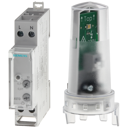 Twilight switch with light sensor 230 V, 50/60 Hz, 1 MW, 100 kilolux, IP30