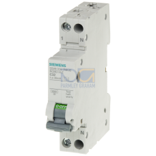 RCBO, Icn: 6 kA, 1P+N, type A, 30 mA, C-Char, In: 6 A, Un AC: 240 V, compact