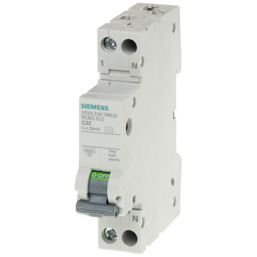 RCBO, Icn: 6 kA, 1P+N, type A, 30 mA, C-Char, In: 6 A, Un AC: 240 V, compact