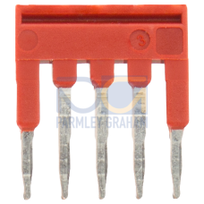 3-pole connecting comb 3.5 mm red