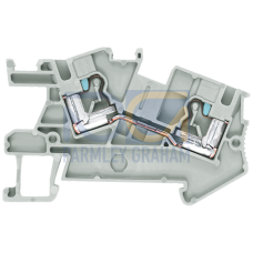 Terminal, iPo plug-in connection, installation terminal, through-type terminal, 4 mm&sup2;, gray