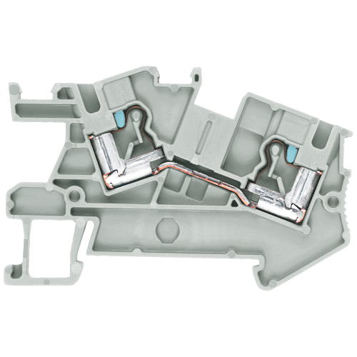 Terminal, iPo plug-in connection, installation terminal, through-type terminal, 4 mm&sup2;, gray