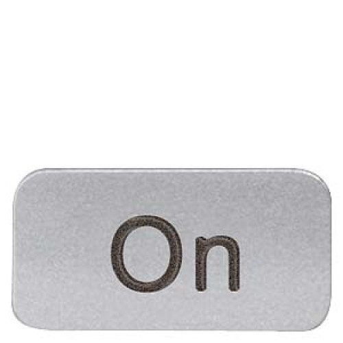 Self-adhesive labeling plate, label size 9.5x18.5 mm, silver-colored, on