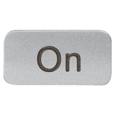 Self-adhesive labeling plate, label size 9.5x18.5 mm, silver-colored, on