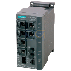 SCALANCE X206-1, managed IE switch, 6x 10/100 Mbit/s RJ45 ports, 1x 100 Mbit/s Multimode BFOC, LED d