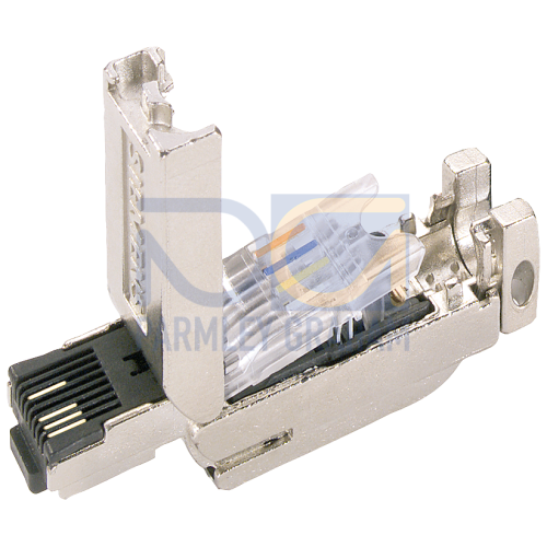 IE FC RJ45 Plug 180, RJ45 plug with FC connection system, 180°, 10 units