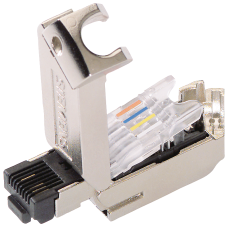 IE FC RJ45 plug 145 2x2, RJ45 plug with FC connection system, 145°, 1 unit