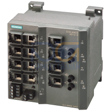 SCALANCE X212-2, managed IE switch, 12x 10/100 Mbit/s RJ45 ports, 2x 100 Mbit/s Multimode BFOC, LED