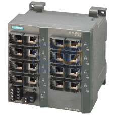 SCALANCE X216, managed IE switch, 16x 10/100 Mbit/s RJ45 ports, LED diagnostics, error-signaling con