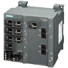 SCALANCE X308-2, managed Layer 2 switch, 8x RJ45, 2x multimode SC