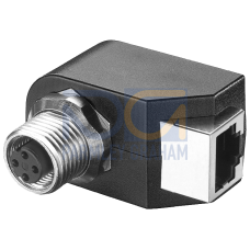 IE M12 Panel Feedthrough from M12 to RJ45 connection system