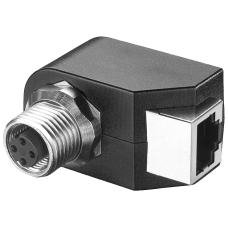 IE M12 Panel Feedthrough from M12 to RJ45 connection system