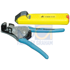 PB plastic FO stripping tool set, tool set 1x cable stripper + 1x round cut pliers