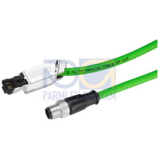 IE connecting cable M12-180/IE FC RJ45 plug-145, 2 m, for commissioning/service/installation