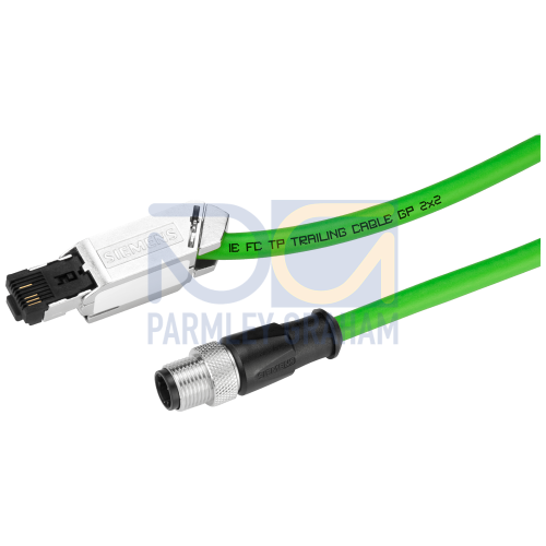 IE Connecting Cable M12-180/IE FC RJ45 Plug-145; IE FC Trailing Cable GP Preassembled with M12 Connector (D-Coded) A. IE FC Rj 45 Plug; Length 10.0 M