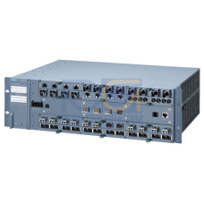 SCALANCE XR552-12M; managed IE switch, 19" rack; 4x 1000/10000 Mbit/s SFP+; 12x 100/1000 Mbit/s 4-port media modules, electrical, electrical PoE or optical; LED diagnostics; error signaling contact; S