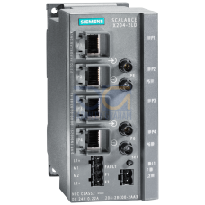 SCALANCE X204-2LD, managed IE switch, 4x 10/100 Mbit/s RJ45 ports, 2x 100 Mbit/s single-mode BFOC, E