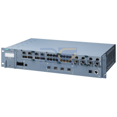 SCALANCE XR528-6M man., Layer 3 switch, 4xSFP+, 6x for media m., PoE, rear ports