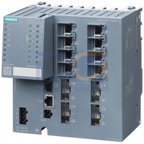SCALANCE Xm408-4C; Managed Modular IE Switch; Layer 3 Integrated; 8 X 10/100/1000 Mbit/s RJ45; 4 X 100/1000 Mbit/s St-/SC