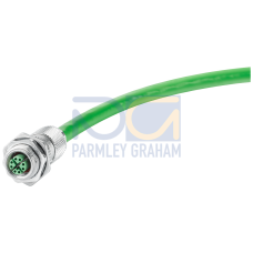 IE FC M12 Cable Connector PRO 4x 2, M12 plug-in connector, X-cod., 1 unit