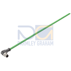 IE Connecting Cable M12-90/M12-90, pre-assembled IE FC Trailing Cable GP, with 2 M12 connectors (D-coded) length 1m