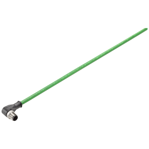 IE Cable M12-90/M12-90 2 x 2, 2x M12 connector (D-coded), Cat 5e, 2 m