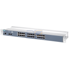 SCALANCE XR324 WG, managed Layer 2 rack switch workgroup, 24 V DC, 24x RJ45