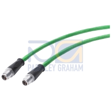 IE TP Cord M12-180/M12-180, pre-assembled IE Flexible Cable with 2 M12 connectors., (x-coded) Length 5.0 m