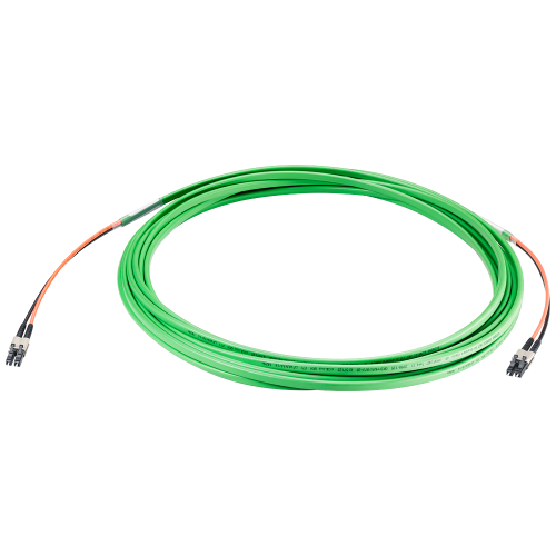FO Trailing Cable 50/125, pre-assembled with 2x LC duplex connectors, length 5 m