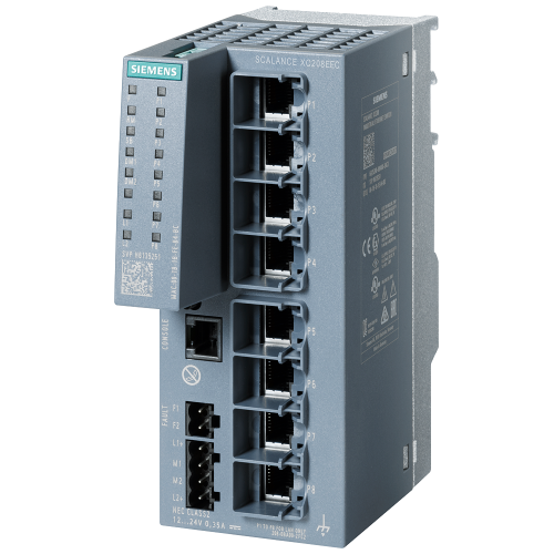 SCALANCE XC208EEC, managed Layer 2 switch, 8x RJ45