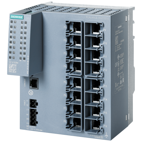 SCALANCE XC216EEC, managed Layer 2 switch, 16x RJ45