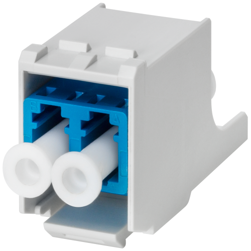 FO LC coupler  Plastic enclosure  for mounting in 19  module frame 1 pack = 5 units