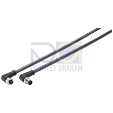Power Connecting Cable M12St-90/M12Bu-90 for power supply of the RF18xc, 2.0 m