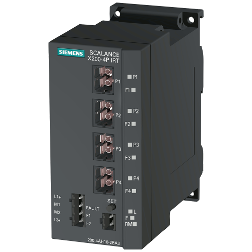 SCALANCE X200-4P IRT, managed Layer 2 switch, 4x POF SC RJ